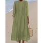 👗🌸 Robe longue décontractée en coton et lin respirant