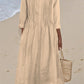 👗🌸 Robe longue décontractée en coton et lin respirant