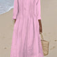 👗🌸 Robe longue décontractée en coton et lin respirant