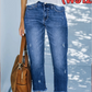 📢📢50% DE RÉDUCTION !! ⏰Jean Femme Rétro Court Coupe Droite