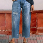 📢📢50% DE RÉDUCTION !! ⏰Jean Femme Rétro Court Coupe Droite