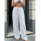 Pantalon décontracté à coupé droit pour femme