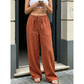 Pantalon décontracté à coupé droit pour femme