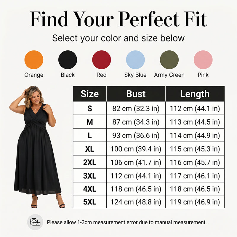 Robe sans manches à col en V et effet torsadé pour femme