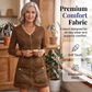 Robe courte imprimée à manches longues et fermeture éclair pour femme