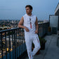Ensemble de sport deux pièces pour homme : sweat à capuche sans manches et pantalon
