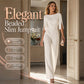 ✨Élégant, schmal geschnittener Jumpsuit mit Perlenverzierung