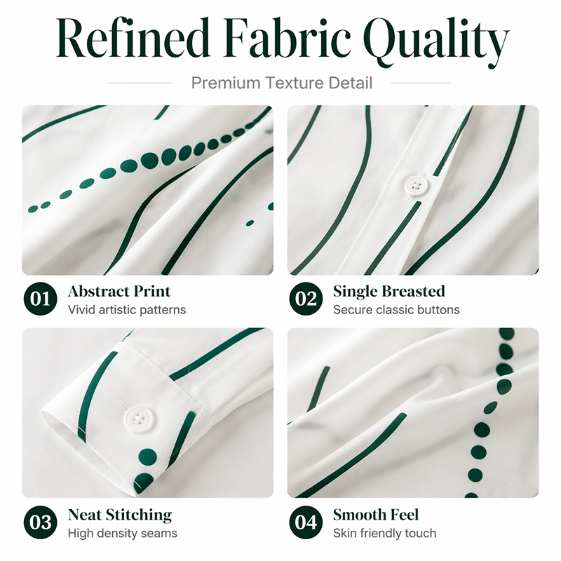 Robe-chemise imprimée à manches longues pour femme : robe midi décontractée à boutons, élégante
