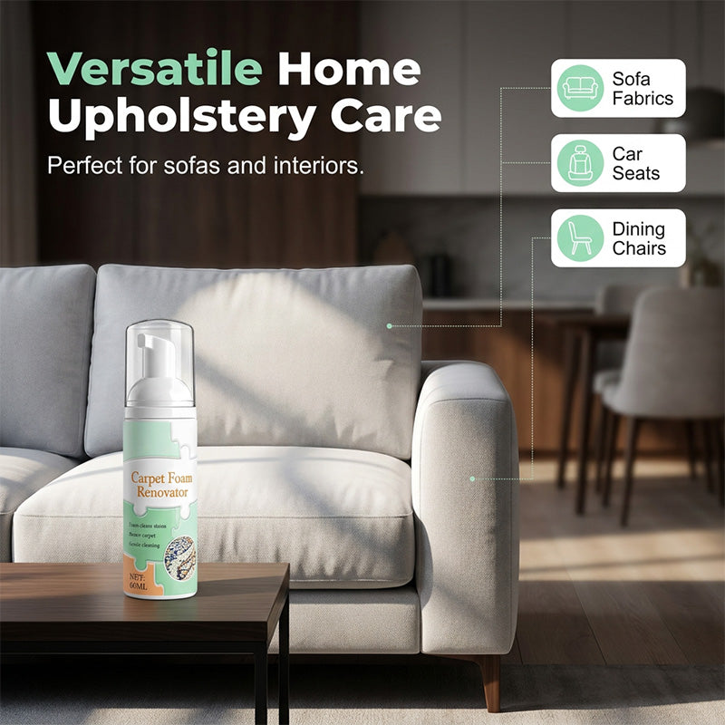 🏆 Offre spéciale du dernier jour  🔥 2 achetés 1 offerts 🎁Mousse détachante sans eau pour tapis avec serviette