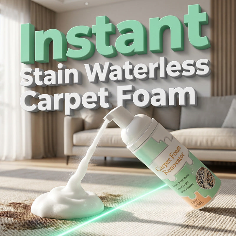 🏆 Offre spéciale du dernier jour  🔥 2 achetés 1 offerts 🎁Mousse détachante sans eau pour tapis avec serviette