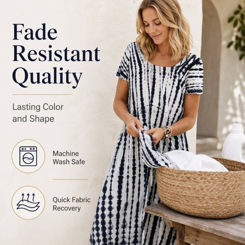 Robe décontractée ample pour femme, imprimé tie-dye