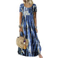 Robe décontractée ample pour femme, imprimé tie-dye