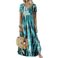 Robe décontractée ample pour femme, imprimé tie-dye