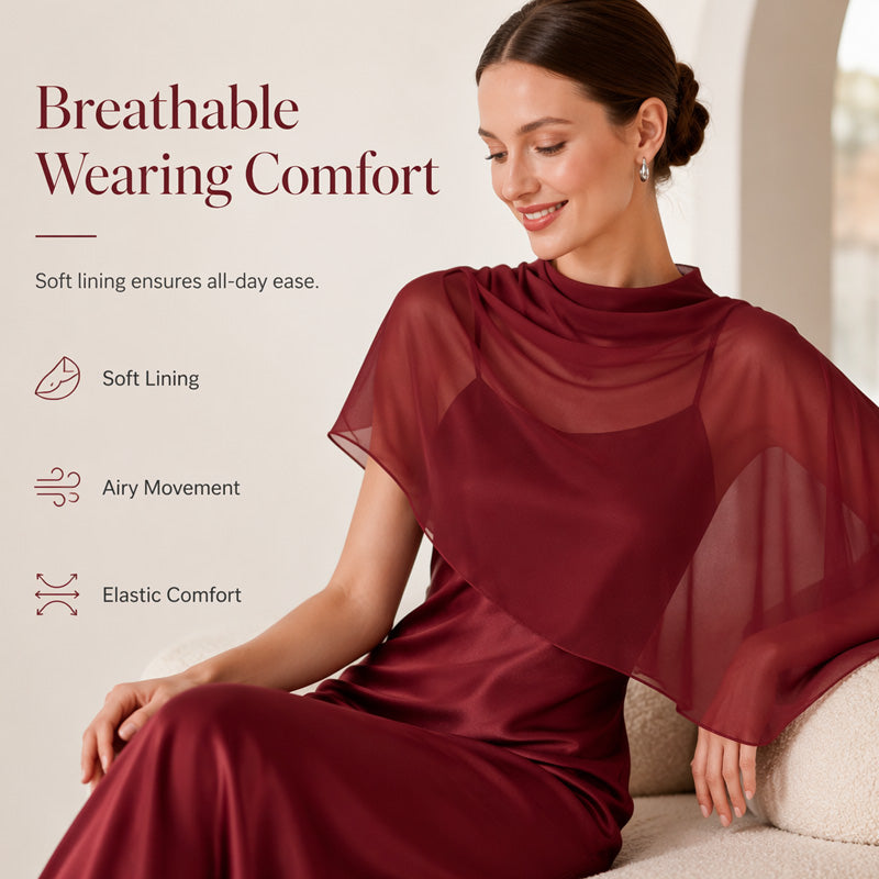 Ensemble élégant deux pièces pour femme avec cape