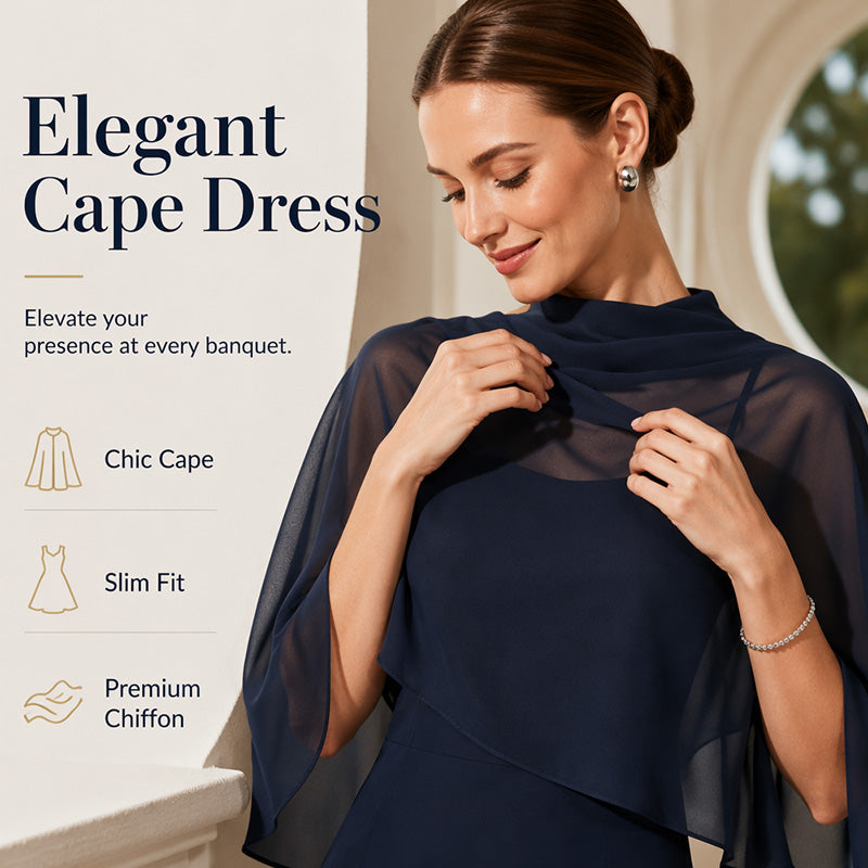 Ensemble élégant deux pièces pour femme avec cape