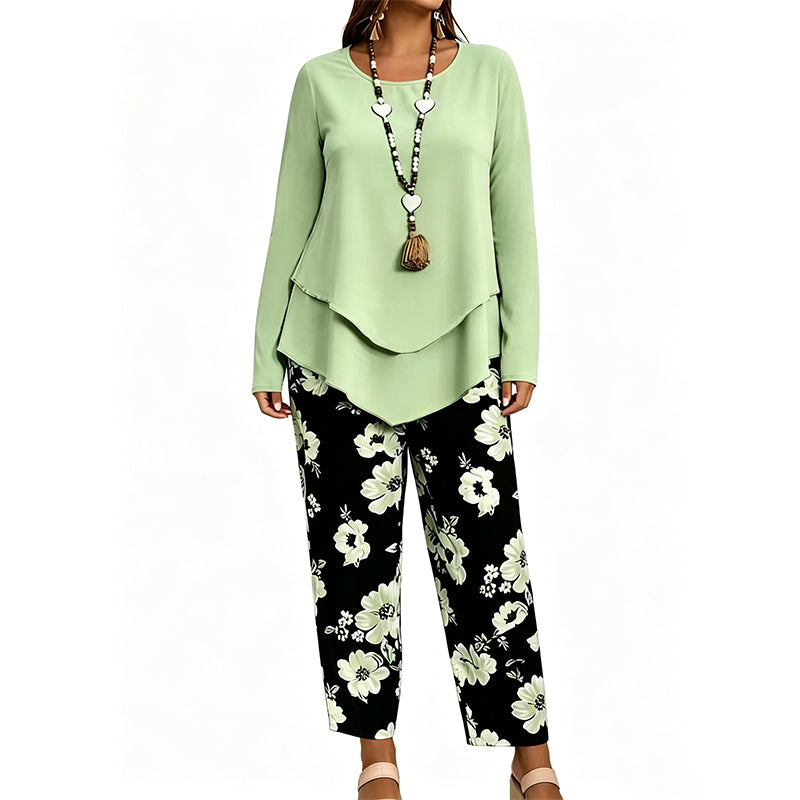 ⌛Offre à durée limitée - Ensemble deux pièces décontracté pour femme : haut et pantalon