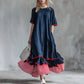 Robe longue à volants superposés pour femme, modèle d'été