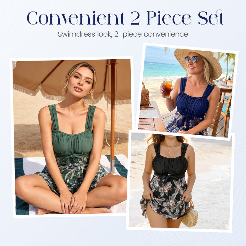 🎉 Vente 2026 — Plus de 33 500 vendus!🌊 Ensemble de maillot de bain 2 pièces grande taille gainant le ventre ✨