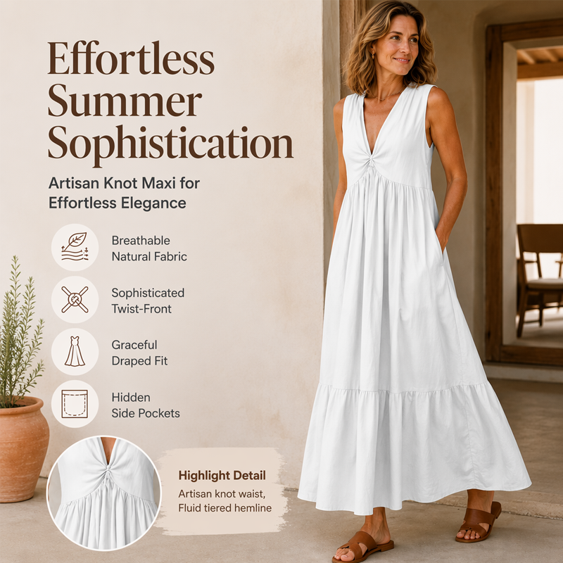 ✨🛍️Robe plissée à col en V avec poches latérales – Légère et aérienne, idéale pour les balades sur la plage ou un brunch 🍃