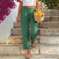 👖 Pantalon léger en mélange de lin – Taille souple et coupe droite classique, idéal pour le travail ou le week-end