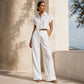 👖 Pantalon léger en mélange de lin – Taille souple et coupe droite classique, idéal pour le travail ou le week-end