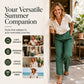 👖 Pantalon léger en mélange de lin – Taille souple et coupe droite classique, idéal pour le travail ou le week-end