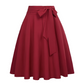 Jupe plissée à taille haute pour femme avec nœud à nouer