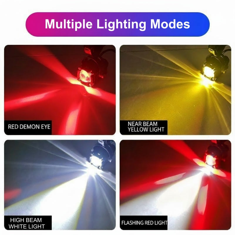 🏍️ 50% DE RÉDUCTION! 💡 Projecteur LED Universel pour Moto – Double faisceau, puce haute intensité & étanche – Alliage aluminium, compatible 12-80V – Sécurité & visibilité renforcées 🏆