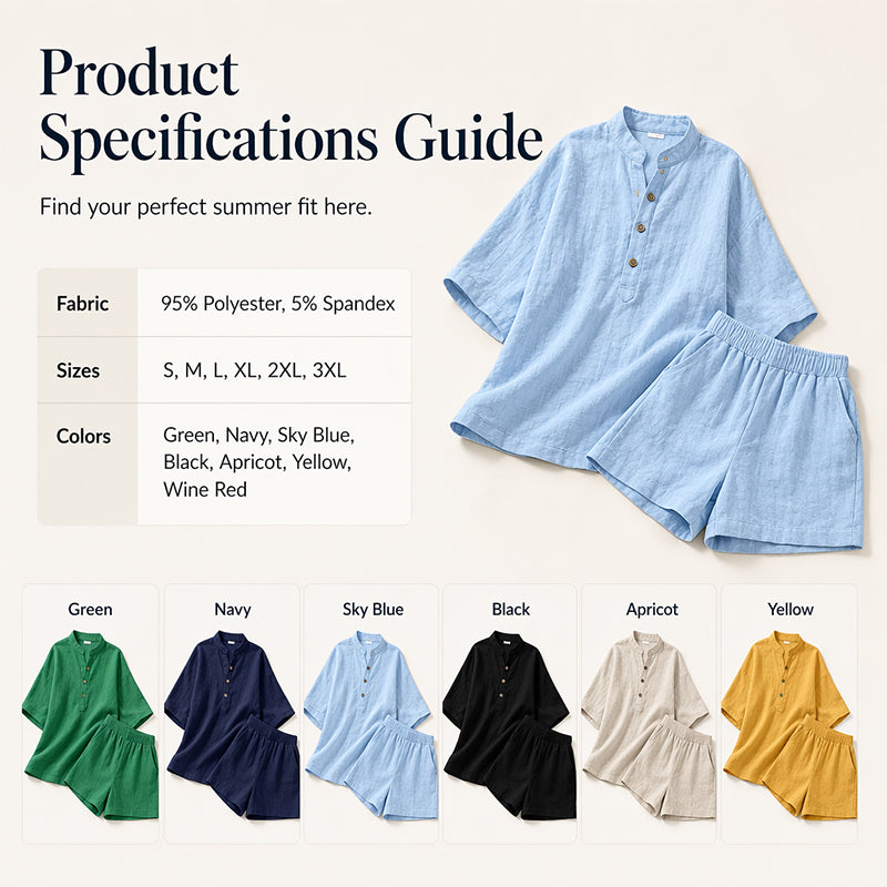 ⌛Offre à durée limitée : ensemble minimaliste composé d'un haut et d'un short décontractés pour femme