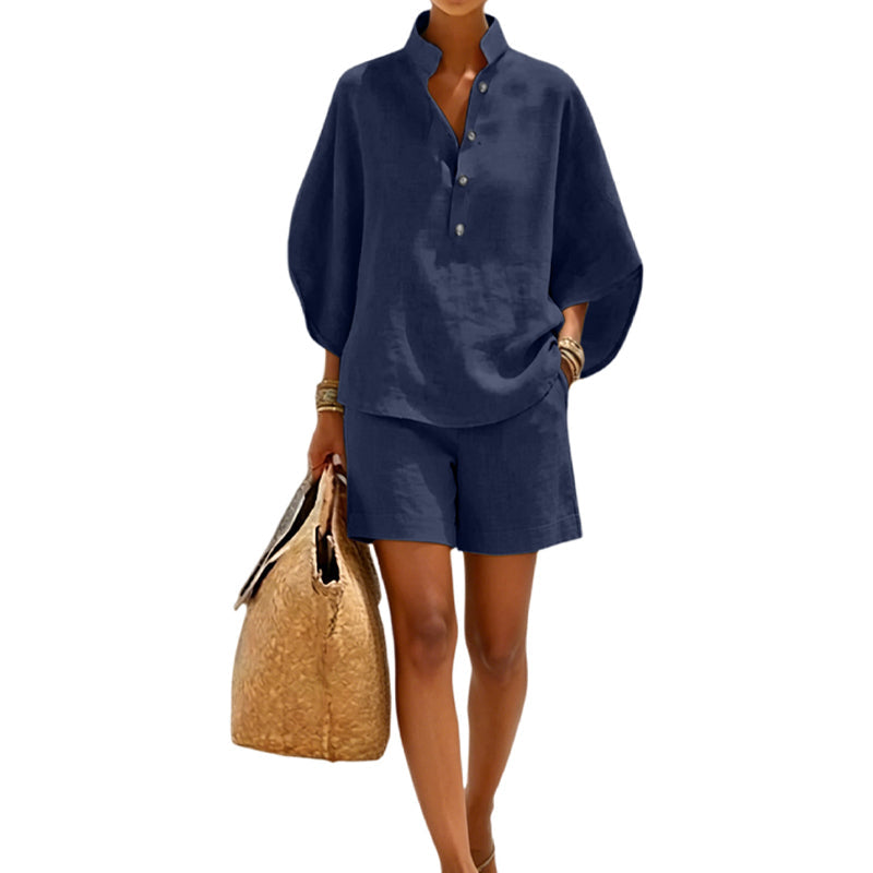 ⌛Offre à durée limitée : ensemble minimaliste composé d'un haut et d'un short décontractés pour femme