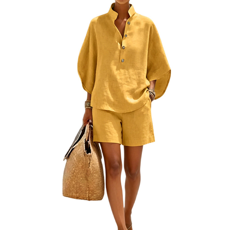 ⌛Offre à durée limitée : ensemble minimaliste composé d'un haut et d'un short décontractés pour femme