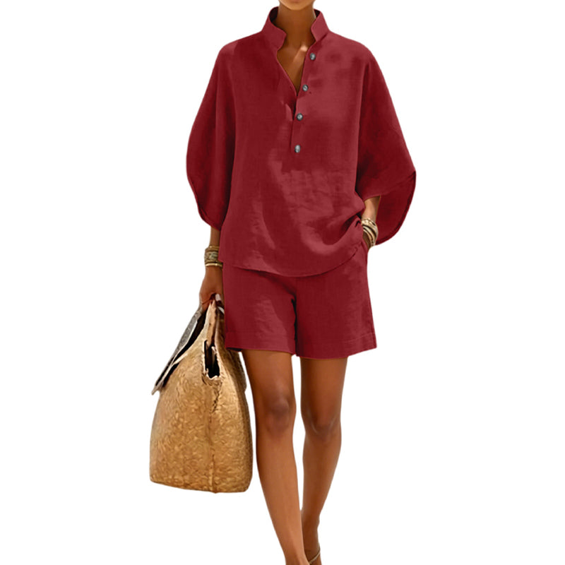 ⌛Offre à durée limitée : ensemble minimaliste composé d'un haut et d'un short décontractés pour femme