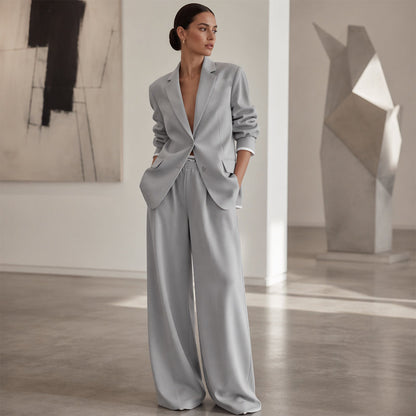 ✨🛍️Ensemble blazer et pantalon large – Des lignes épurées et un confort aéré pour une tenue qui vous met en confiance toute la journée