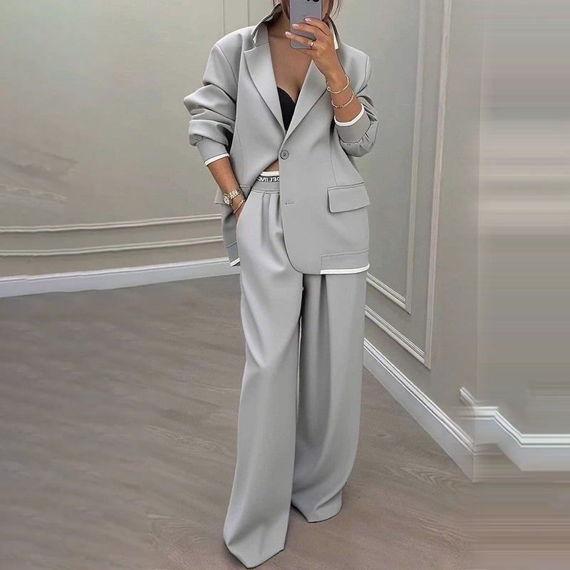 ✨🛍️Ensemble blazer et pantalon large – Des lignes épurées et un confort aéré pour une tenue qui vous met en confiance toute la journée