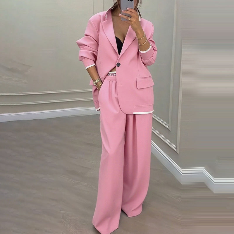 ✨🛍️Ensemble blazer et pantalon large – Des lignes épurées et un confort aéré pour une tenue qui vous met en confiance toute la journée
