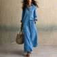 Ensemble composé d'un t-shirt à manches longues et d'un pantalon à jambes larges pour femme