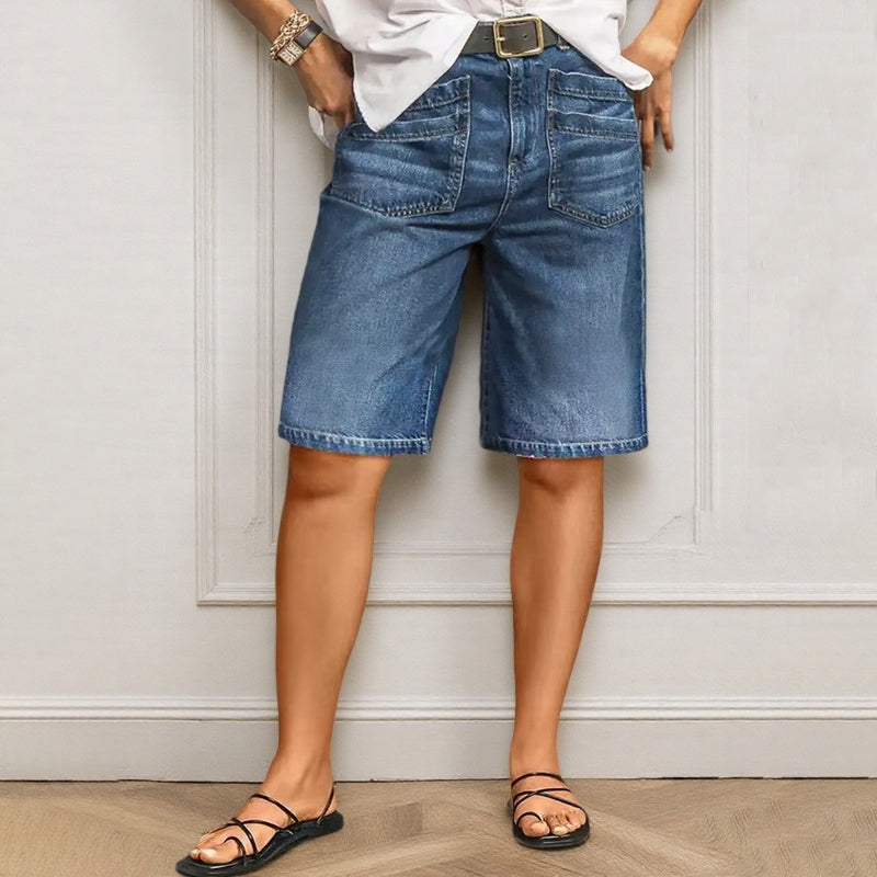 Best-seller 🏆👖 Jean court polyvalent – Coupe droite classique et longueur flatteuse pour toutes les occasions