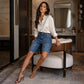 Best-seller 🏆👖 Jean court polyvalent – Coupe droite classique et longueur flatteuse pour toutes les occasions