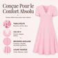 Robe femme à col en V festonné et à œillets