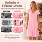 Robe femme à col en V festonné et à œillets