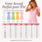 Robe femme à col en V festonné et à œillets