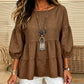 Blouse d'été à manches lanternes et volants étagés pour femme