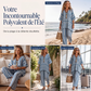 🔥-50%🌿 Ensemble de détente léger à rayures, idéal pour les sorties décontractées 🤍 Haut ample + pantalon large