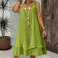 Robe sans manches double couche pour femme