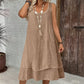 Robe sans manches double couche pour femme
