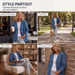 Veste cardigan décontractée sans col à boutons pour femme