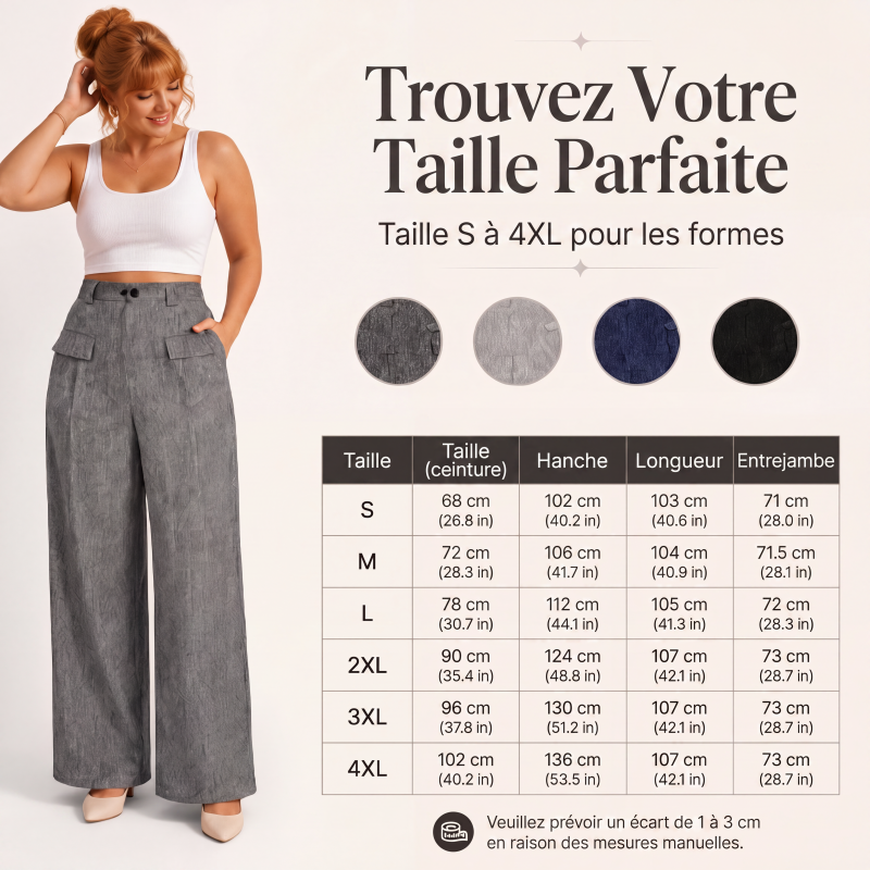 Pantalon de costume taille haute pour femme