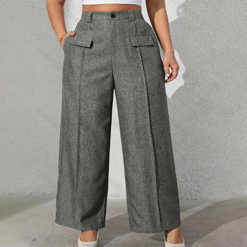 Pantalon de costume taille haute pour femme