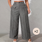 Pantalon de costume taille haute pour femme