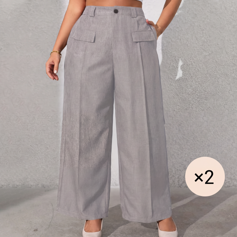 Pantalon de costume taille haute pour femme
